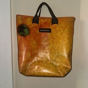 FREITAG YELLOW SHOPPER BAG W SHOULDER STRAP AND HANDLES